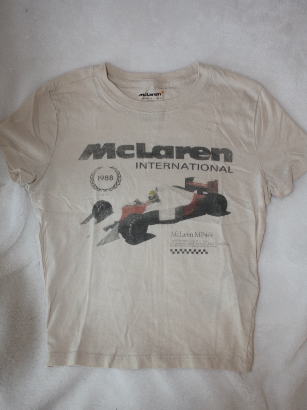 Hollister McLaren International 1988 MP4/4 Cropped Graphic Baby Tee